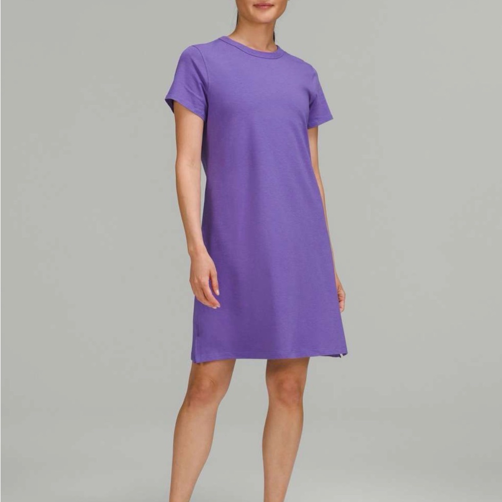 Lululemon Classic-Fit Cotton-Blend T-Shirt Dress, Size 8 Nwt